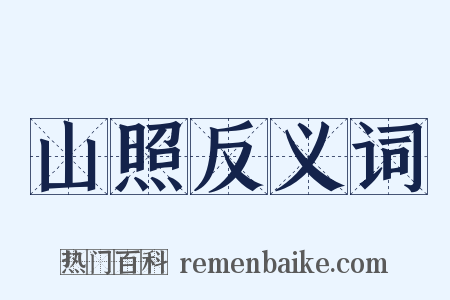 山照反义词是什么意思的图片